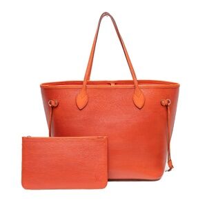 Louis Vuitton Epi Neverfull‎ MM Tote Bag – Orange Red – USA Made – With Pouch